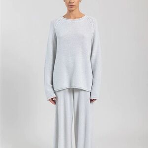 LESET Zoe Oversized Knit Sweater Top and Zoe Pants Set